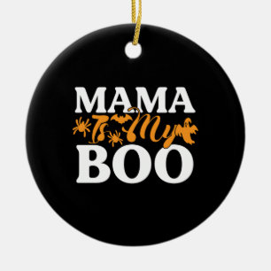 Ornamento De Cerâmica Halloween Mama É Meu Boo Aniversário