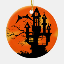 Ornamento De Cerâmica Halloween Moon