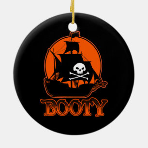 Ornamento De Cerâmica Halloween Pirate Booty