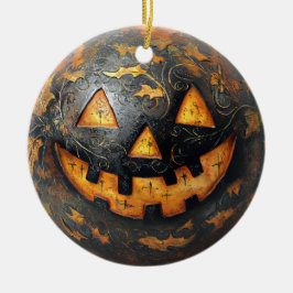 Ornamento De Cerâmica Halloween Pumpkin