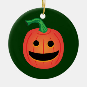 Ornamento De Cerâmica Halloween Pumpkin