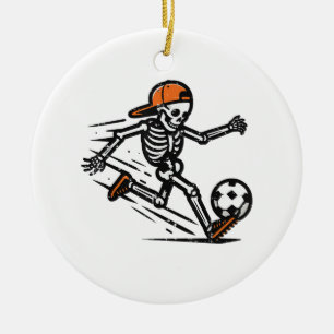 Ornamento De Cerâmica Halloween Skeleton Futebol Costume Men Boy