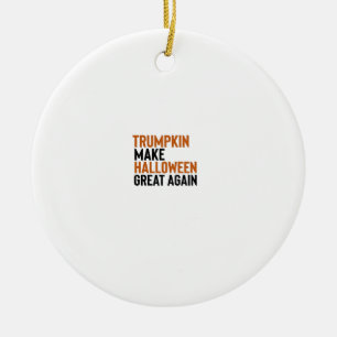 Ornamento De Cerâmica Halloween Trumpkin - Faça Excelente De Halloween N