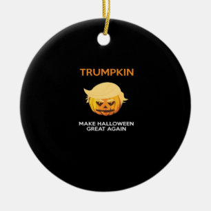 Ornamento De Cerâmica Halloween Trumpkin V4