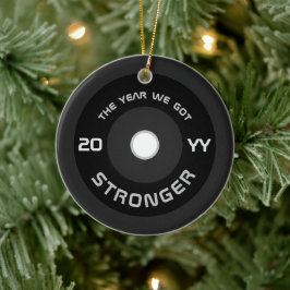 Ornamento De Cerâmica Halterofilismo haltere fitness feriado