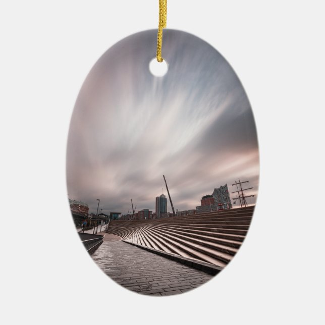 Ornamento De Cerâmica Hamburgo Alemanha (Frente)