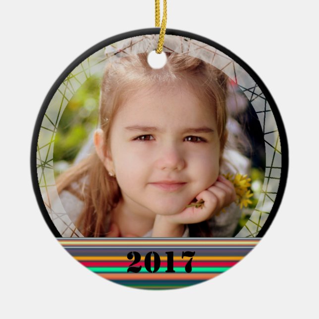 Ornamento De Cerâmica HAMbWG - Ornament redondo - Neon (Frente)