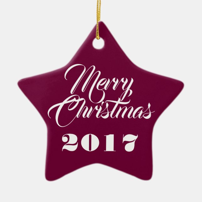 Ornamento De Cerâmica HAMbWG - Ornament - Star - Personalizável (Frente)