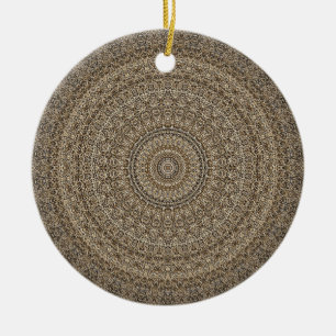 Ornamento De Cerâmica HAMbyWG - Mandala em tan