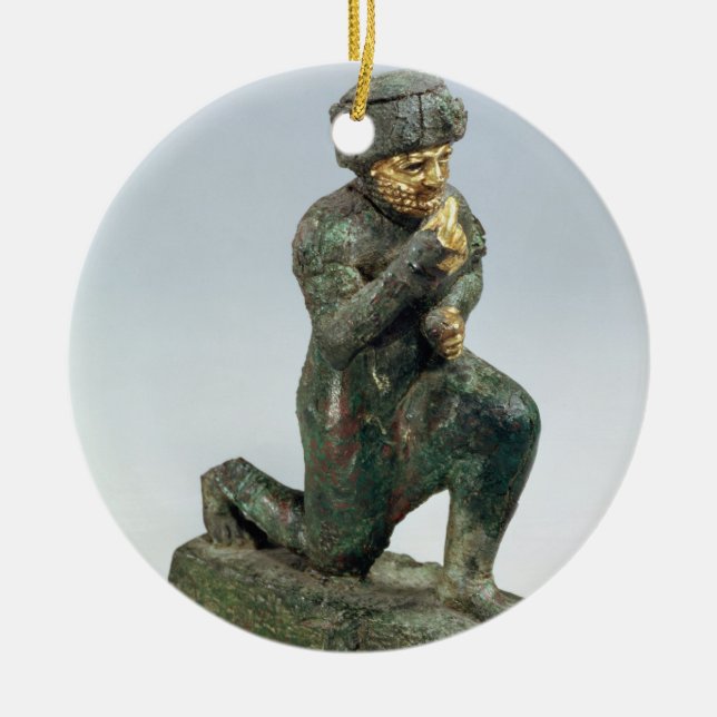 Ornamento De Cerâmica Hammurabi, rei de Babylon, praying antes de um (Frente)