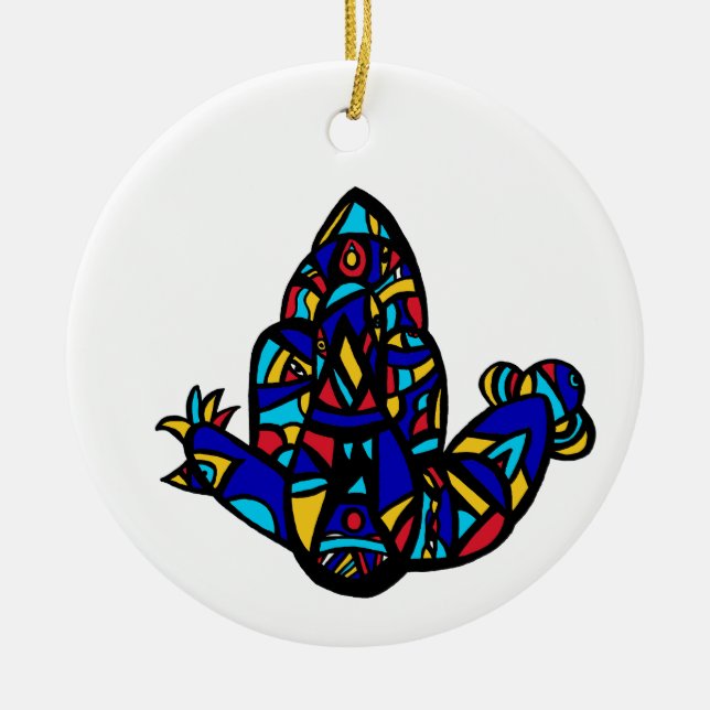 Ornamento De Cerâmica Hamsa Ji - (Frente)