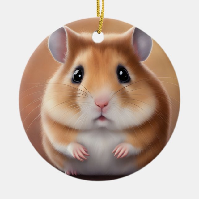 Ornamento De Cerâmica Hamster Bonito (Frente)