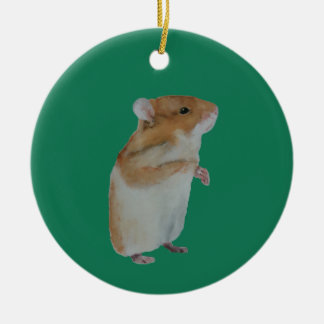 Ornamento De Cerâmica Hamster Christmas ornament