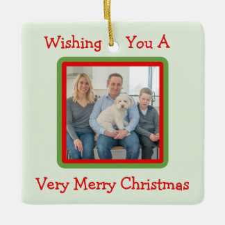 Ornamento De Cerâmica Handpainted Snowy Winter Trees PHOTO