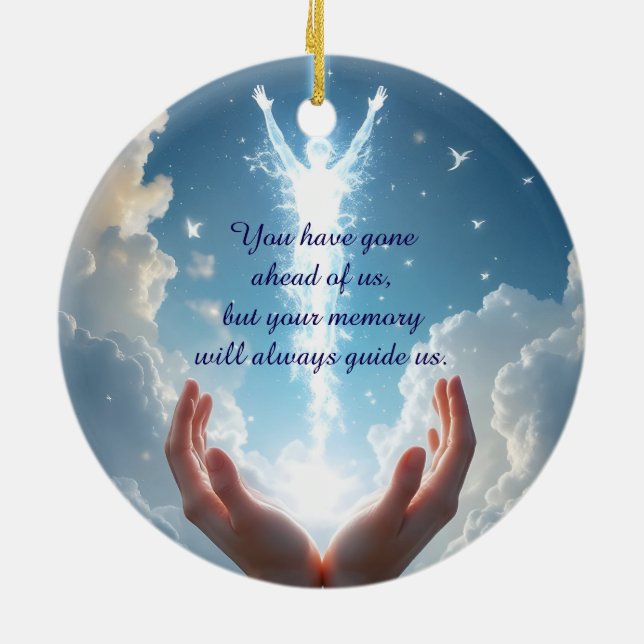 Ornamento De Cerâmica Hands Set the Soul Free, You have gone sympathy  (Traseira)