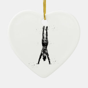 Ornamento De Cerâmica Handstand