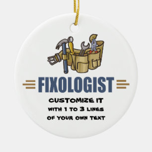 Ornamento De Cerâmica Handyman Humorístico