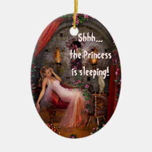 Ornamento De Cerâmica Hanger de porta princesa personalizável de duas f