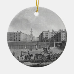 Ornamento De Cerâmica Hanover esquadra, de um grupo de quatro vistas de