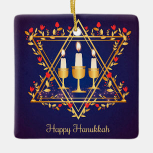 Ornamento De Cerâmica Hanukkah Cerâmica