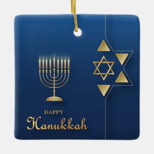 Ornamento De Cerâmica Hanukkah Cerâmica (Frente)