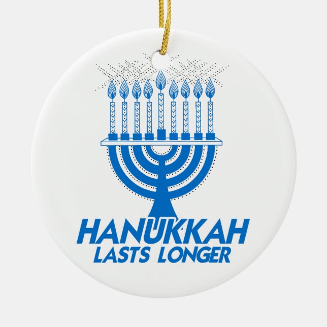 ORNAMENTO DE CERÂMICA HANUKKAH DURA MAIS POR MUITO TEMPO - .PNG (Frente)