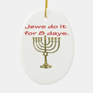 Ornamento De Cerâmica Hanukkah engraçado