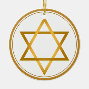 Ornamento De Cerâmica Hanukkah feliz