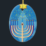 Ornamento De Cerâmica hanukkah menorah<br><div class="desc">"hanukkah menorah ", "feliz hanukkah", menorah, "estrela de david", "chanukah jedesejo", Hanukkah, "feriados judeus"chanukah, hanukah, chanukkah, canukah, chanukah, hanuka, hebrew, jew, , , judaísmo, menora, ica, </div>