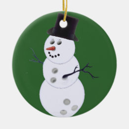 Ornamento De Cerâmica Happy Bowlidays Snowman