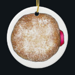 Ornamento De Cerâmica Happy Hanukkah Jelly Rosquinha Doughnut Sufganiyah<br><div class="desc">O ornamento apresenta uma ilustração original de uma deliciosa rosquinha de gelatina. Perfeito para celebrar Hanukkah. Este design também está disponível em outros produtos. Não vê o que está procurando? Precisa de ajuda para a personalização? Entre em contato com Rebecca para ter algo projetado só para você.</div>