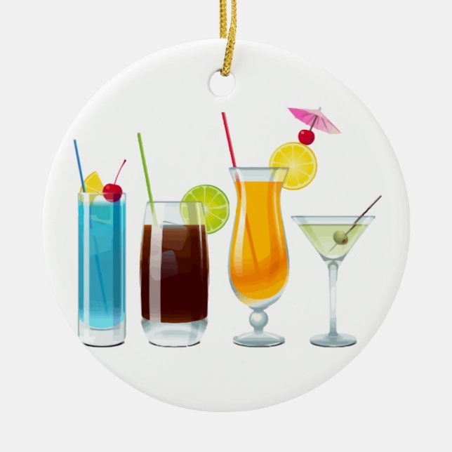 Ornamento De Cerâmica Happy hour (Frente)