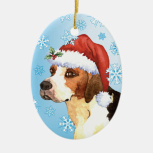 Ornamento De Cerâmica Happy Howlidays Inglês Foxhound