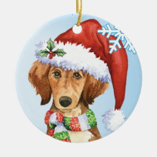 Ornamento De Cerâmica Happy Howlidays Saluki