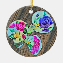 Ornamento De Cerâmica Happy Lilys