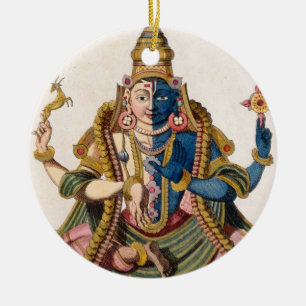 Ornamento De Cerâmica Hari-Hara, da "viagem Indes auxiliar e de um