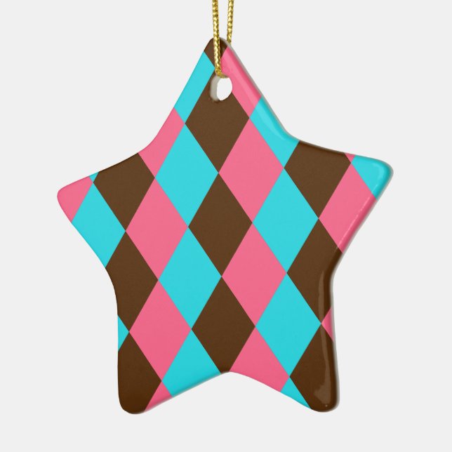 Ornamento De Cerâmica Harlequin, pasta de chocolate (Esquerda)