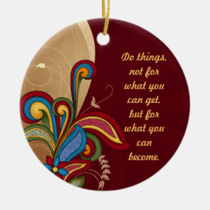 Ornamento De Cerâmica Harmony Swirl Affirmation Ornament