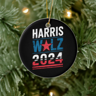 Ornamento De Cerâmica Harris Waltz 2024 Eleição Kamala Harris Tim Waltz