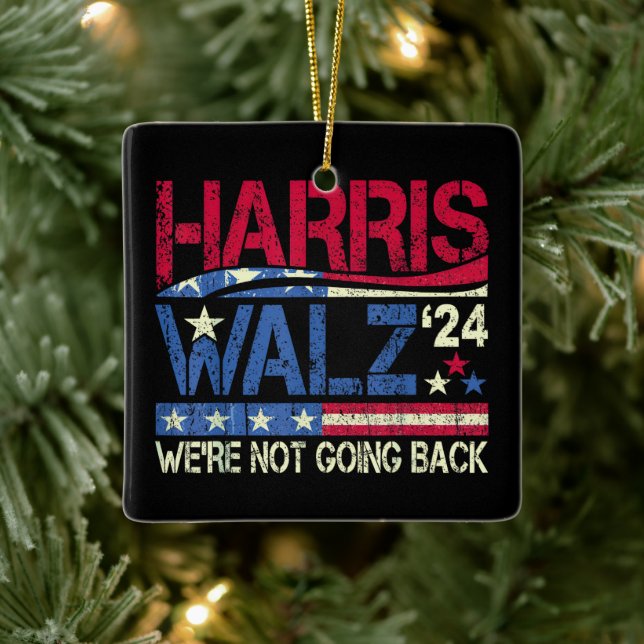 Ornamento De Cerâmica Harris Walz Kamala Harris 2024 Tim Walz (Árvore)