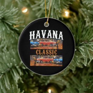 Ornamento De Cerâmica Havana Classic - Arte Carro vintage Cubana