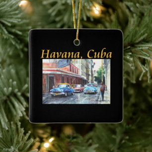Ornamento De Cerâmica Havana Cuba Floridita Art