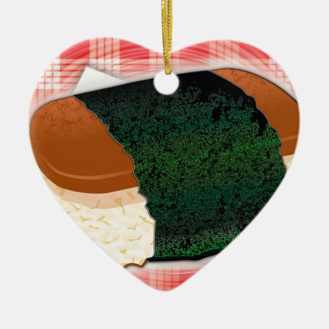 Ornamento De Cerâmica Hawaiian Musubi (Frente)