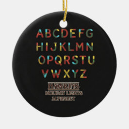 Ornamento De Cerâmica Hawkins Holiday Lights Alphabet Ceramic Ornament