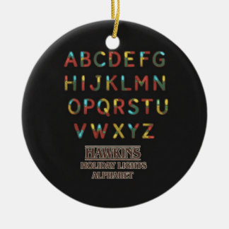 Ornamento De Cerâmica Hawkins Holiday Lights Alphabet Ceramic Ornament