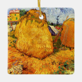 Ornamento De Cerâmica Haystacks em Provença por Vincent van Gogh