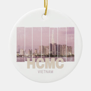 Ornamento De Cerâmica HCMC Saigon (Ho-Chi-Minh-City) Skyline Vietnam