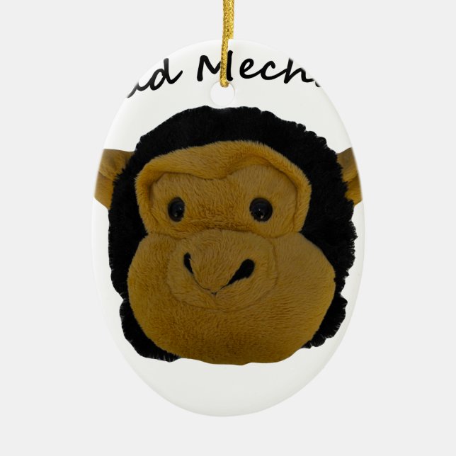 Ornamento De Cerâmica Head Mehanic (Frente)