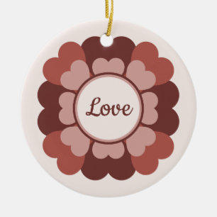 Ornamento De Cerâmica Heart Wreath