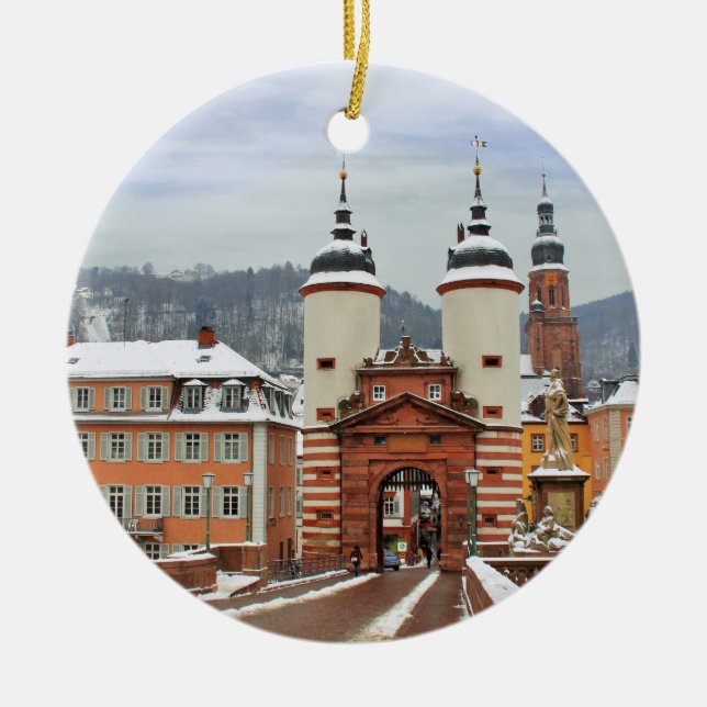 Ornamento De Cerâmica Heidelberg, Alemanha (Frente)